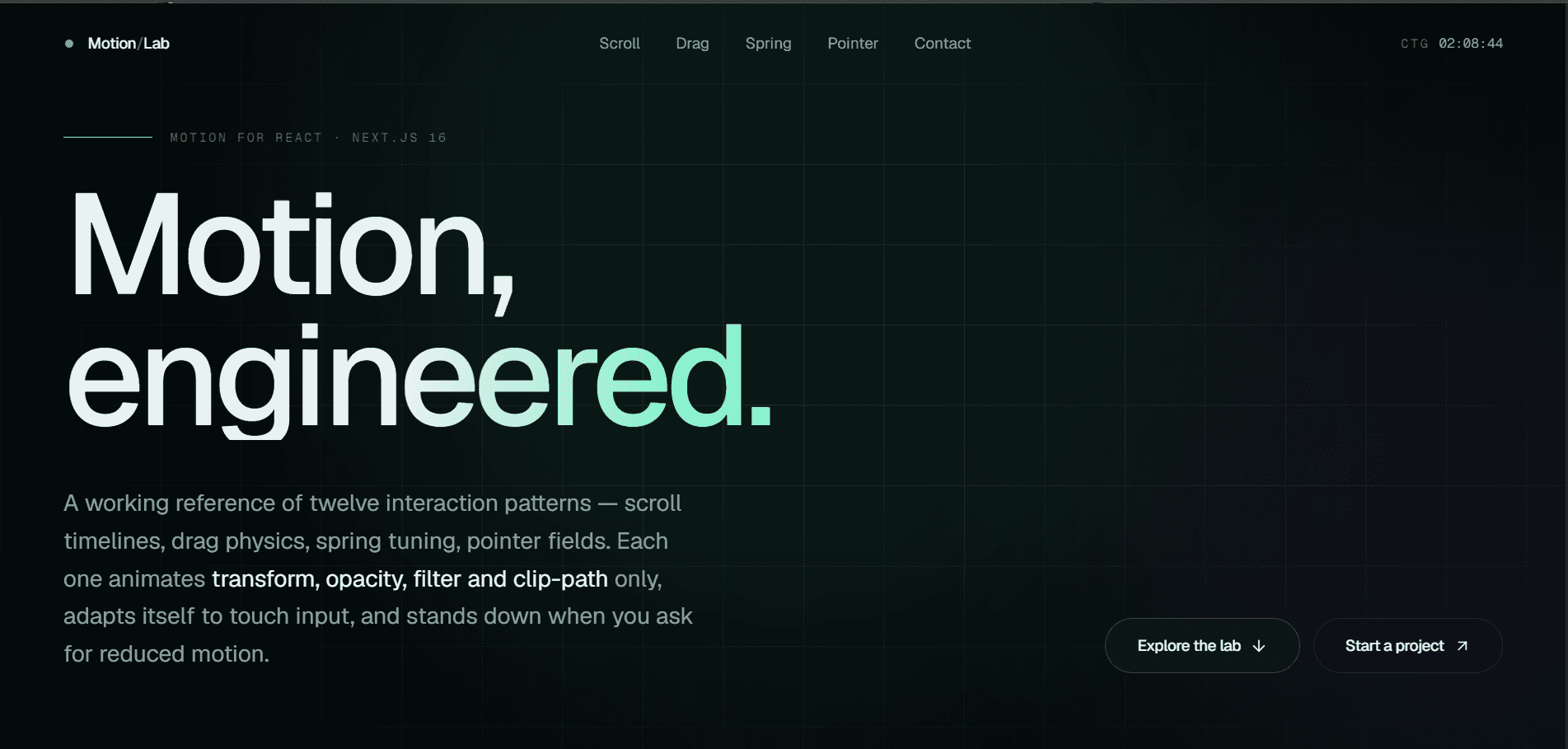 Motion Engineered interface